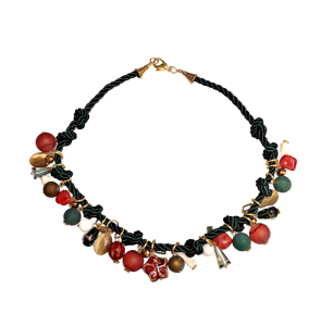 Колье из микса полудрагоценных и искусственных вставок (бижутерия)