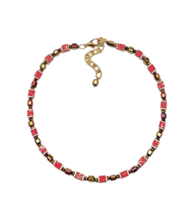 Колье из микса полудрагоценных и искусственных вставок (бижутерия)