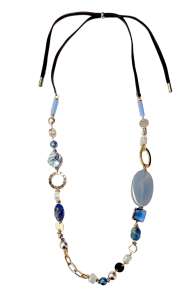 Колье из микса полудрагоценных и искусственных вставок (бижутерия)