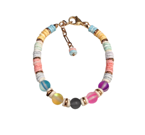 Браслет из микса полудрагоценных и искусственных вставок (бижутерия)