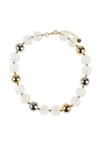 Колье "Reflection" с кварцем и гематитом