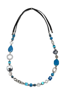 Колье из микса полудрагоценных и искусственных вставок (бижутерия)