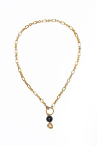 Колье из микса полудрагоценных и искусственных вставок (бижутерия)