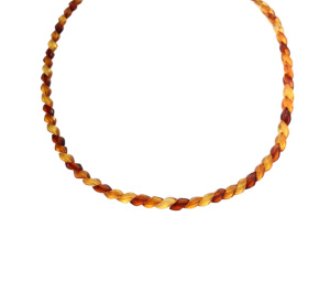 Бусы из натурального янтаря (бижутерия)