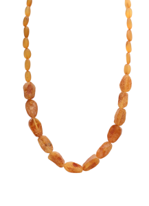 Колье из необработанного янтаря (бижутерия)