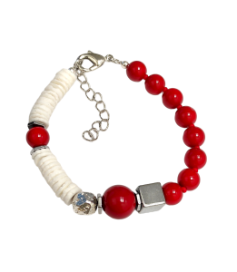 Браслет из микса полудрагоценных и искусственных вставок (бижутерия)