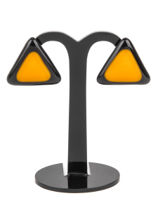 Серьги-пусеты из муранского стекла (бижутерия)