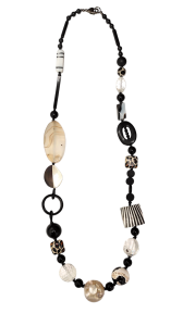 Бусы из микса полудрагоценных и искусственных вставок (бижутерия)