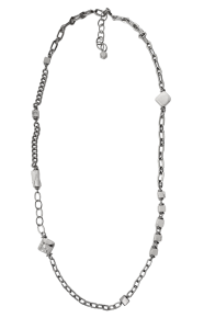 Колье из микса полудрагоценных и искусственных вставок (бижутерия)