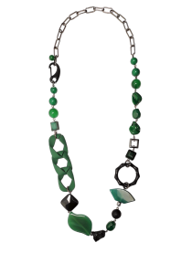 Бусы из микса полудрагоценных и искусственных вставок (бижутерия)