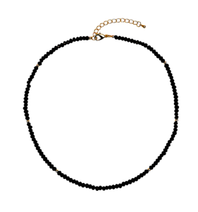 Колье "Драгоценные грани" с агатом и гематитом