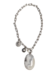 Колье из микса полудрагоценных и искусственных вставок (бижутерия)