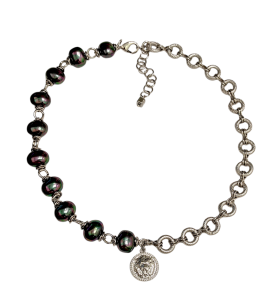 Колье из микса полудрагоценных и искусственных вставок (бижутерия)